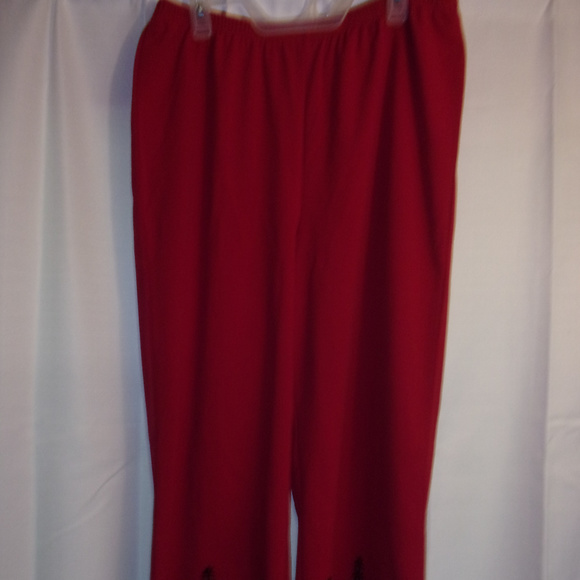 🎊 Regalia Red Palazzo Pants Large 12-14 EUC - Picture 7 of 9